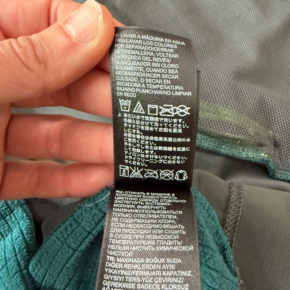 The North Face Full Zip Jacket Fleece Technical | Teal Gray | Size XL - Picture 6 of 12